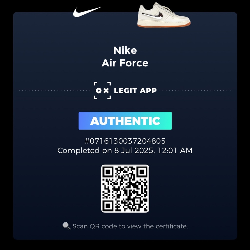 🔥 NIKE AIR FORCE 1 LOW COLLEGE PACK MIDNIGHT NAVY SNEAKER MENS SIZE 8 DQ7659-101 - Picture 11 of 11